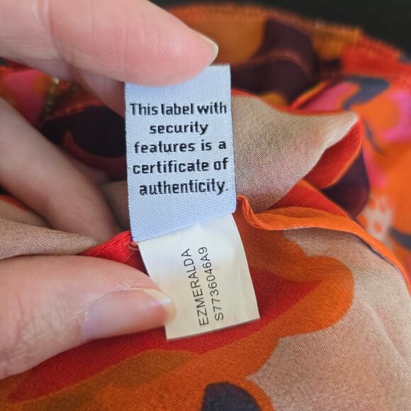 Diane von Furstenberg Ezmeralda Silk Blouse Emellished Layered Floral Women 8 - Picture 14 of 14